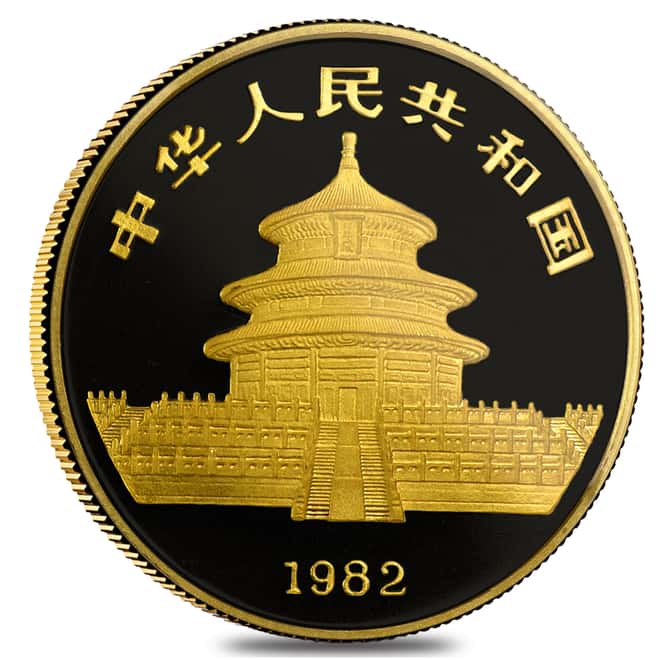 1982 1/4 oz China Gold Panda 25 Yuan NGC MS 68