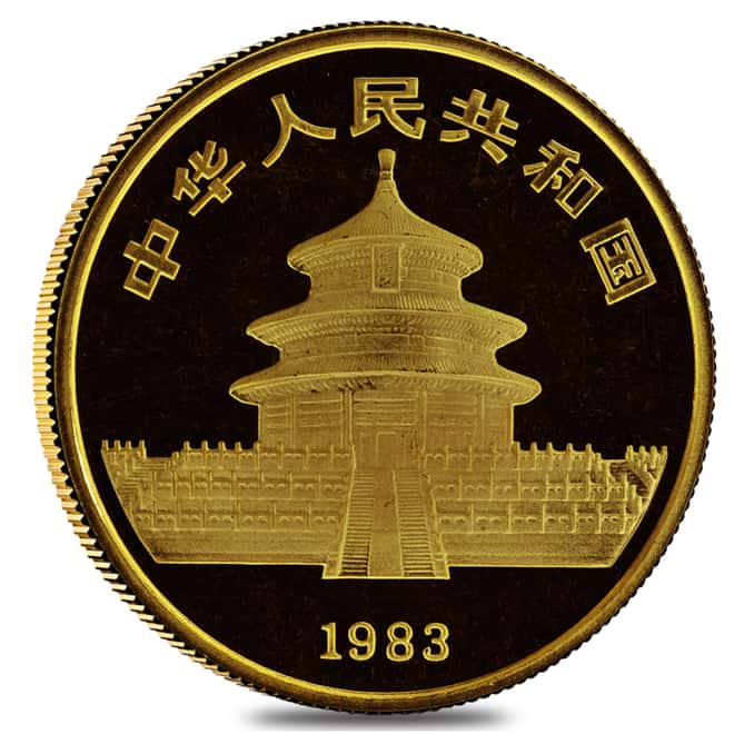 1983 1/4 oz Chinese Gold Panda 25 Yuan NGC MS 69