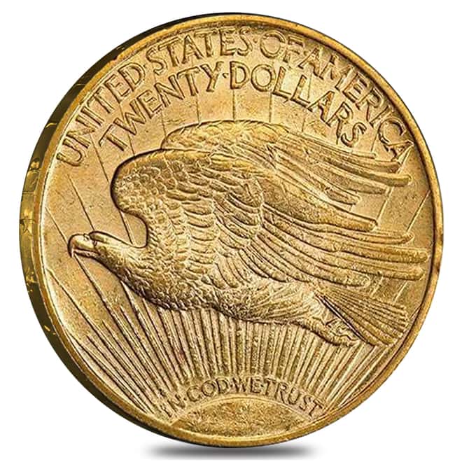 1927 $20 Gold Saint Gaudens Double Eagle Coin PCGS MS 62