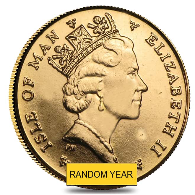 1/10 oz Isle of Man Gold Coin Abrasions (Random Year, Random Design) 