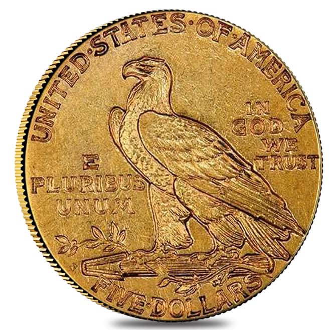 1913 S $5 Gold Half Eagle Indian Head PCGS AU 50