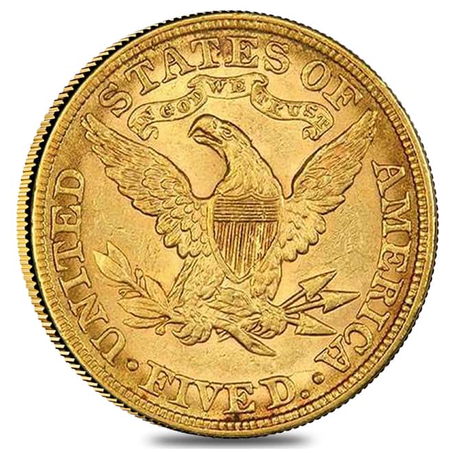 1880 $5 Liberty Head Half Eagle Gold Coin PCGS AU Details
