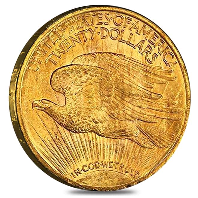 $20 Gold Double Eagle Saint Gaudens NGC MS 60 (Random Year)