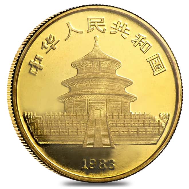 1983 1/20 oz Chinese Gold Panda 5 Yuan BU (Sealed)