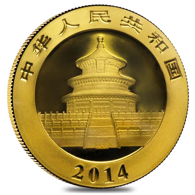 2014 1/20 oz Chinese Gold Panda 20 Yuan BU (Sealed)