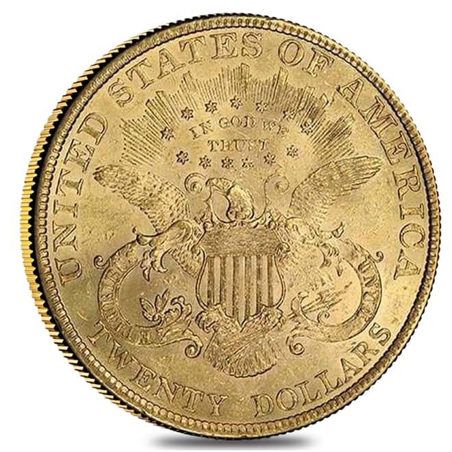 1897 $20 Liberty Head Double Eagle Gold Coin NGC AU 58