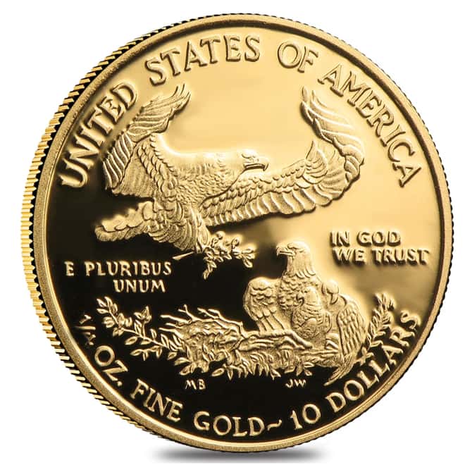 2014 W 1/4 oz $10 Proof Gold American Eagle PCGS PF 70 DCAM First Strike