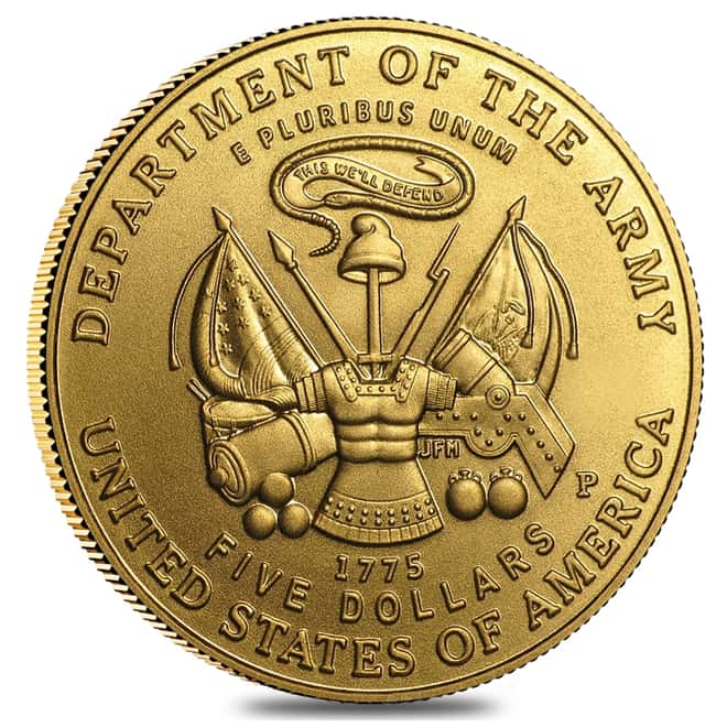 2011 P Gold $5 Commemorative US Army BU (W/Box & COA)