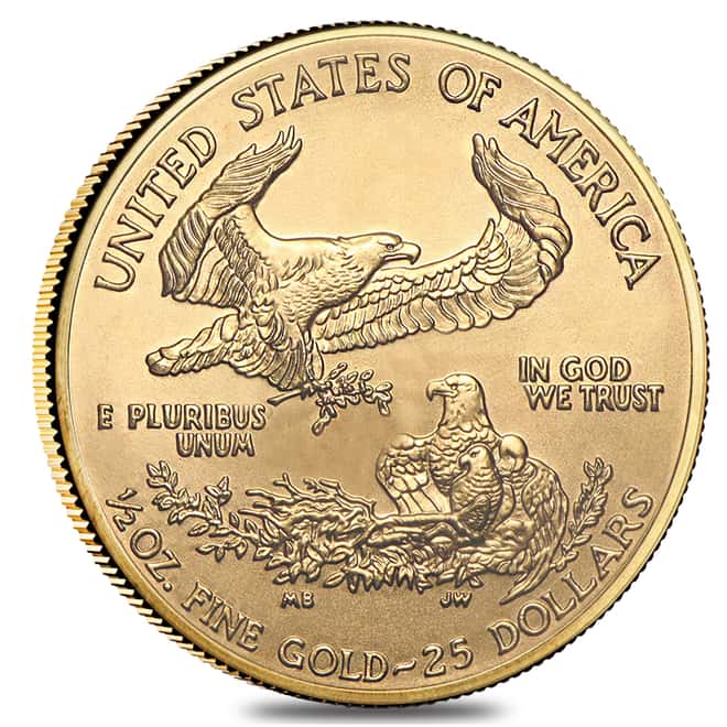 2002 1/2 oz $25 Gold American Eagle ICG MS 70