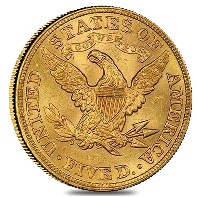 1882 $5 Liberty Head Half Eagle Gold Coin NGC MS 63