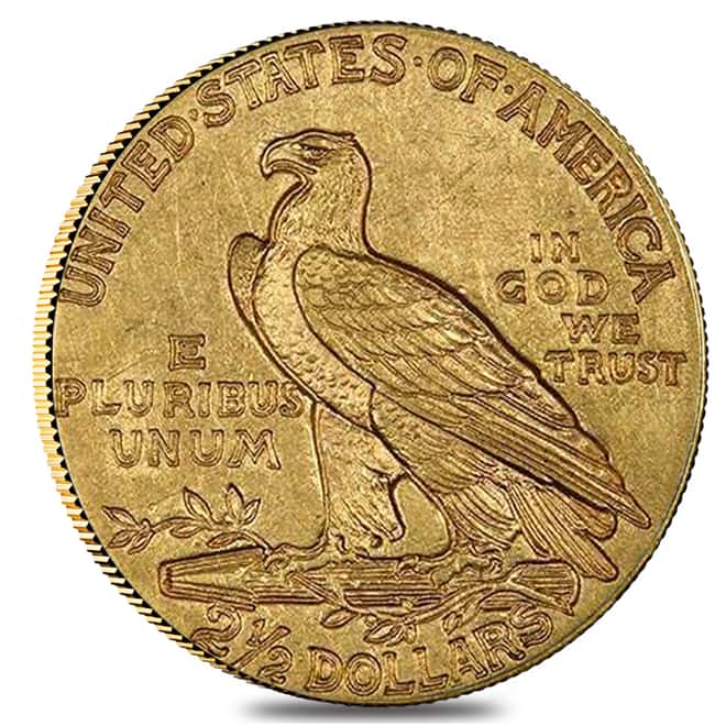 1908 $2.5 Gold Quarter Eagle Indian Head PCGS AU Details 