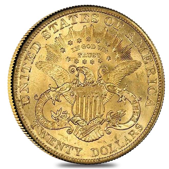 $20 Gold Double Eagle Liberty Head PCGS MS 65 (Random Year)