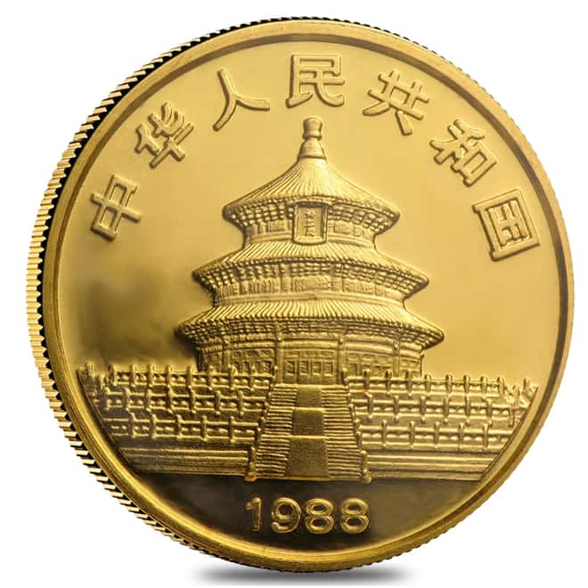 1988 1/2 oz Chinese Gold Panda 50 Yuan BU (Sealed)