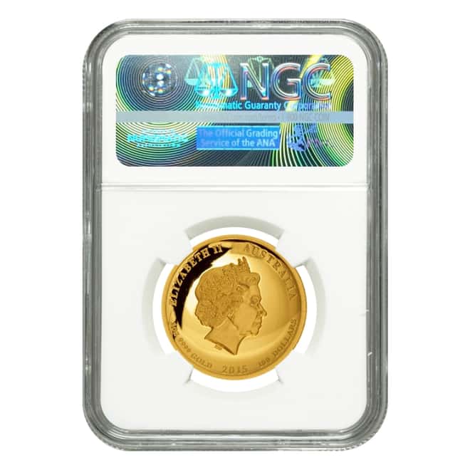 2015 1 oz Gold Australian Great White Shark NGC PF 70 UCAM Perth Mint High Relief Coin (w/Box & COA)