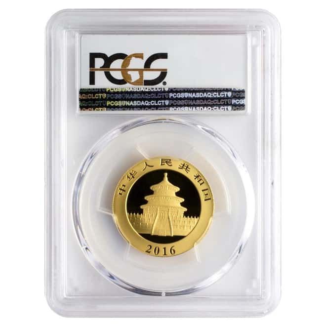 2016 15 Gram Chinese Gold Panda 200 Yuan PCGS MS 69