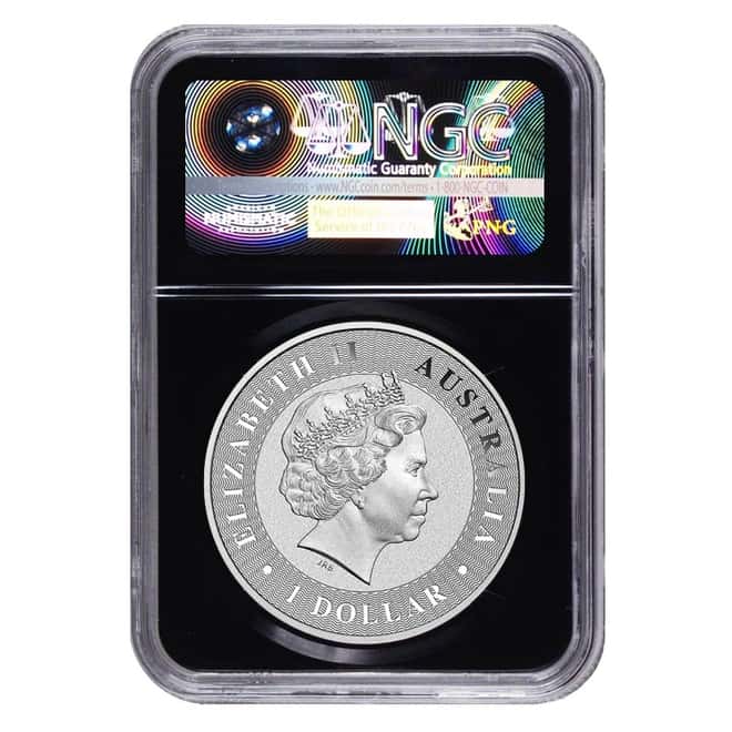 2016 1 oz Australian Silver Kangaroo Coin NGC MS 70 Early Releases Retro Holder