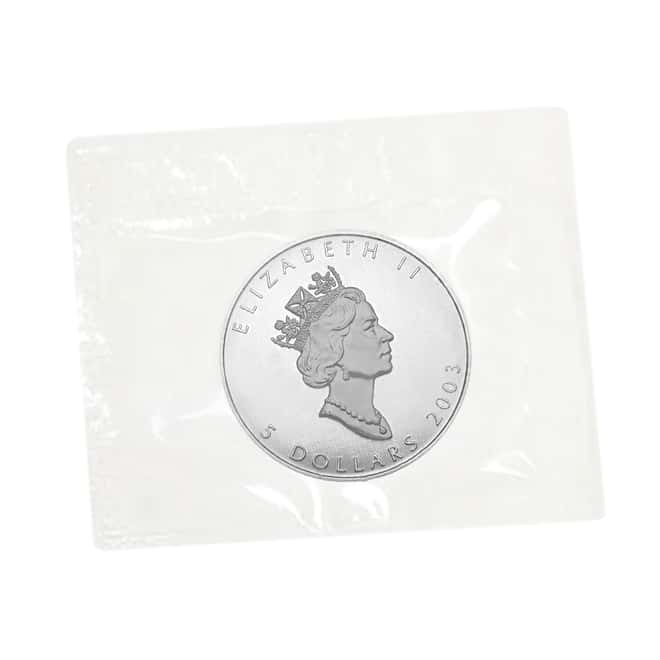 2003 1 oz Canadian Silver Maple Leaf .9999 Fine $5 Coin BU (Sealed)