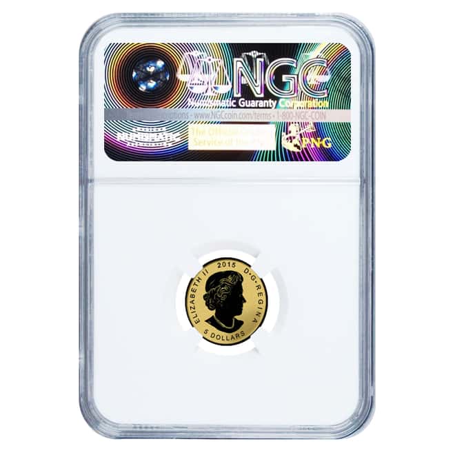 2015 1/10 oz Gold Canadian Maple Leaf E=mc2 Privy NGC PF 70