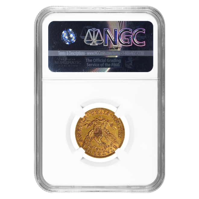 1875 CC $5 Liberty Head Half Eagle Gold Coin NGC AU Details