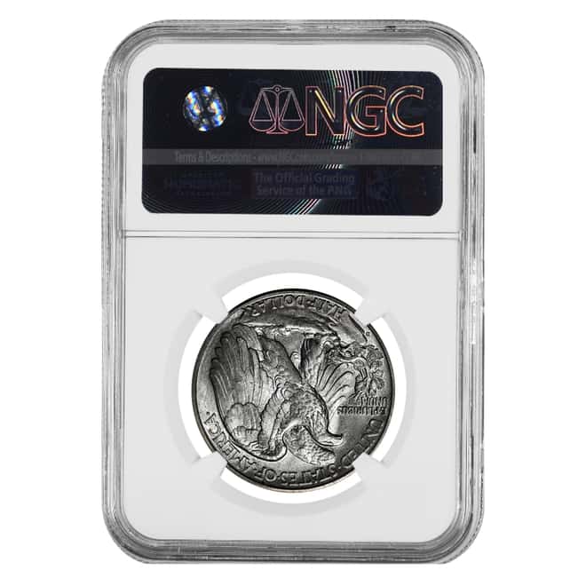 Walking Liberty Half Dollar 90% Silver NGC MS 64 (Random Year)