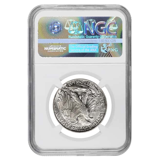 1917 Walking Liberty Half Dollar 90% Silver NGC AU 55