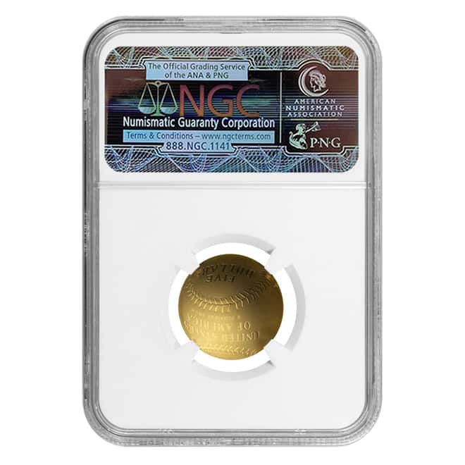 2014 W $5 Gold National Baseball Hall of Fame Proof Coin NGC PF 70 UCAM (Cal Ripken Jr.) 