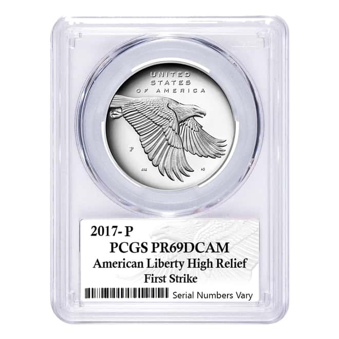 2017 P 1 oz American Liberty High Relief Proof Silver Medal PCGS PF 69 First Strike (Liberty Label)