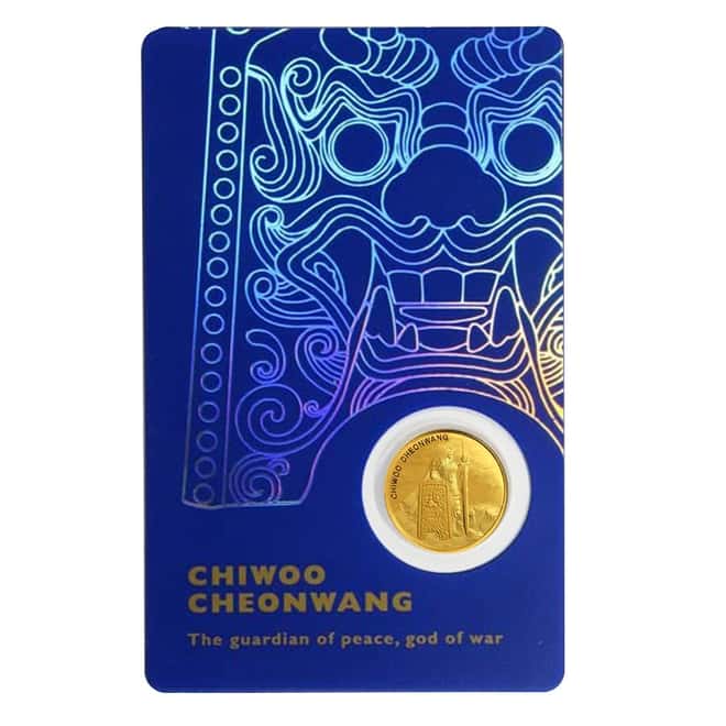 2019 South Korea 1/10 oz Chiwoo Cheonwang Gold Medal (Blue)