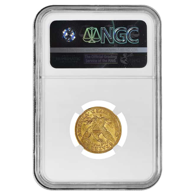 1901/0 S $5 Liberty Head Half Eagle Gold Coin NGC AU 58