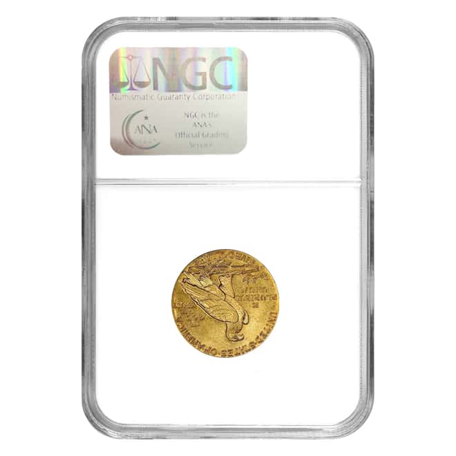 1909 D $5 Gold Half Eagle Indian Head NGC MS 61