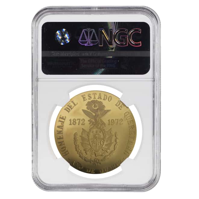 1972 Mexico Gold Commemorative Medal AGW 1.2057 oz NGC MS 61