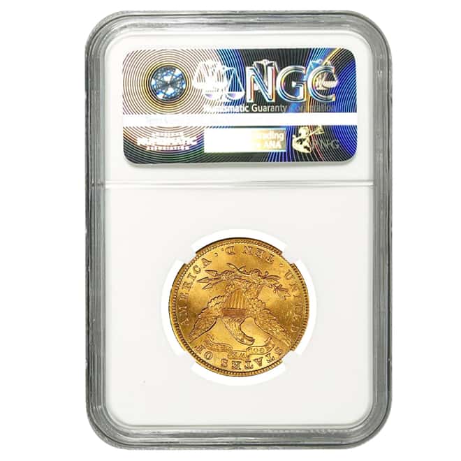 1892 $10 Gold Liberty Head Eagle Coin NGC MS 63
