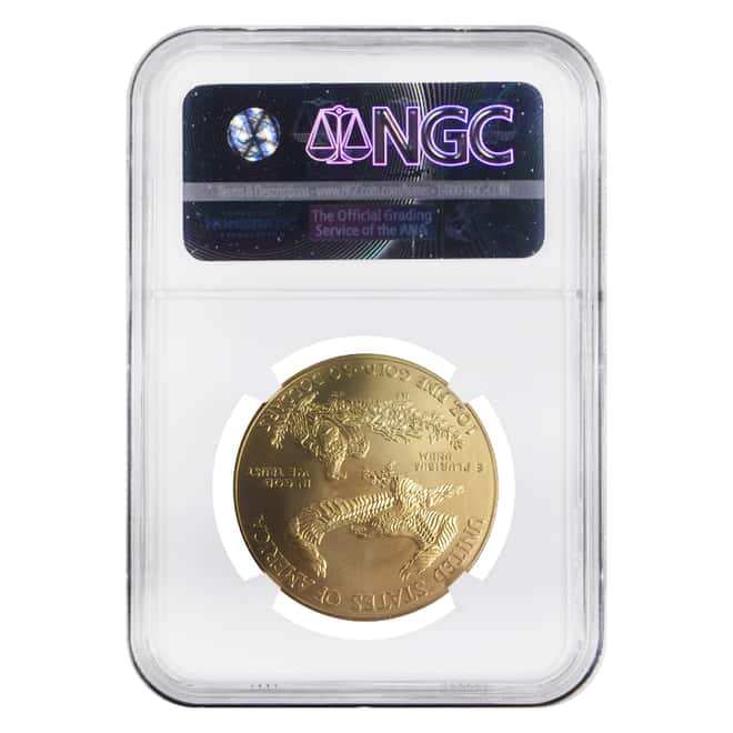 2014 W 1 oz Burnished $50 Gold American Eagle NGC MS 69 Mint Error