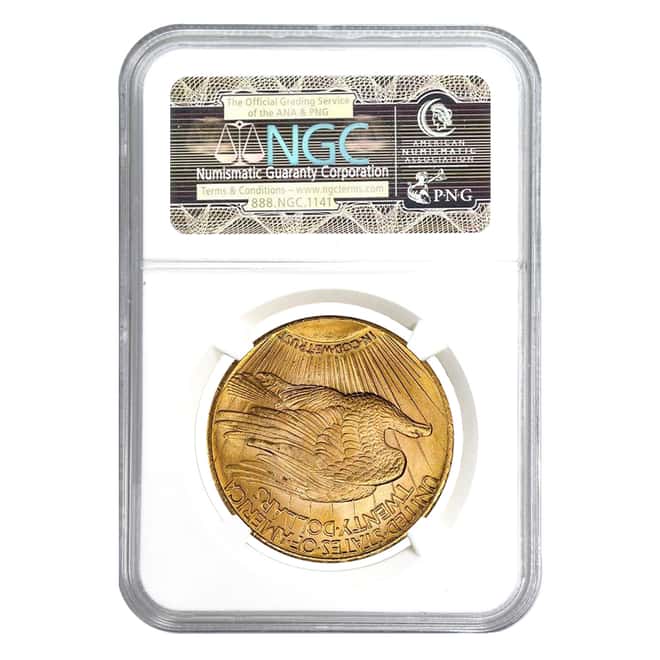 1928 $20 Gold St. Gaudens Double Eagle Coin NGC MS 66