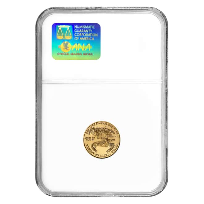 2001 1/10 oz $5 Gold American Eagle NGC MS 69