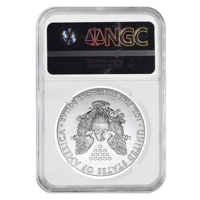 2004 1 oz Silver American Eagle $1 Coin NGC MS 69
