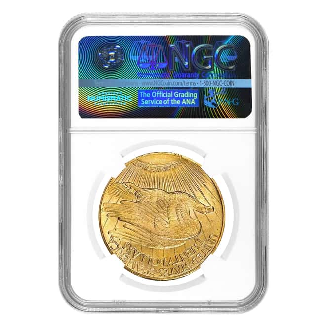 1927 $20 Gold St. Gaudens Double Eagle Coin NGC MS 64