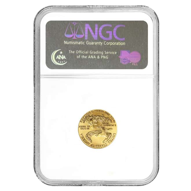2008 1/10 oz $5 Gold American Eagle NGC Gem Uncirculated Early Releases 