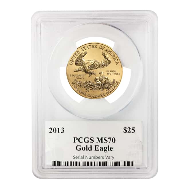 2013 1/2 oz $25 Gold American Eagle PCGS MS 70 - Philip Diehl Sig