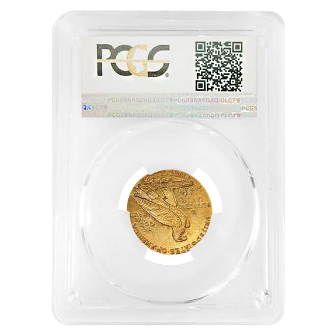1909 D $5 Gold Half Eagle Indian Head PCGS MS 62