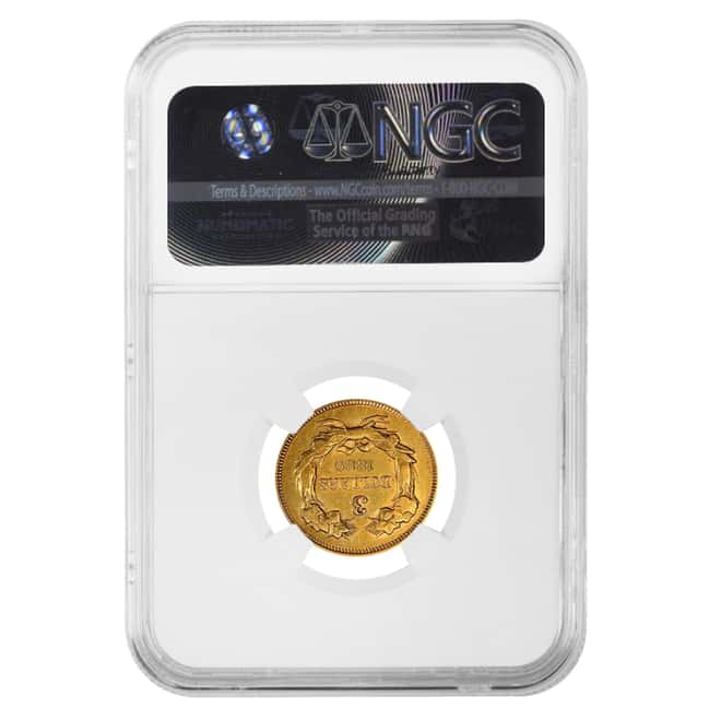 1889 $3 Gold Indian Princess Head NGC UNC Details
