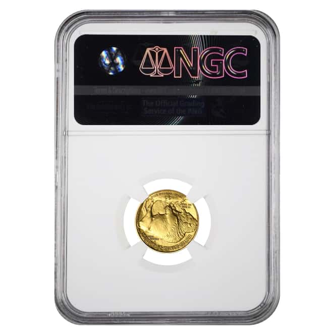 2008 W 1/10 oz $5 Gold Buffalo NGC MS 69
