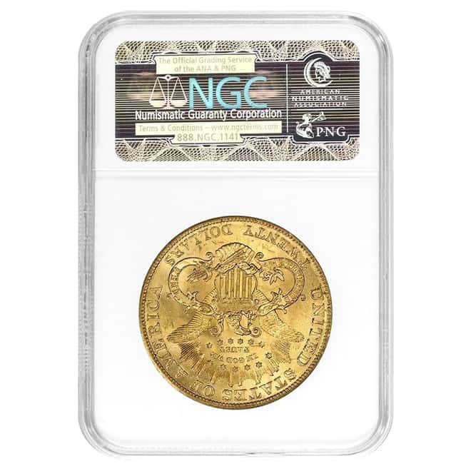 $20 Gold Double Eagle Liberty Head NGC MS 65 (Random Year)