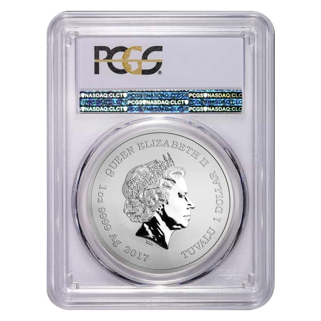 2017 1 oz Tuvalu Spiderman Marvel Series Silver Coin PCGS MS 69 First Strike