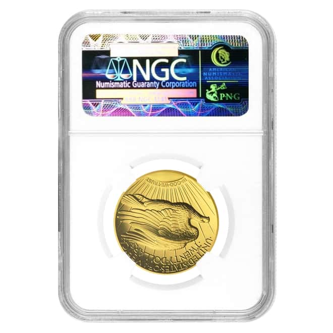 2009 1 oz $20 Ultra High Relief Saint-Gaudens Gold Double Eagle NGC MS 70