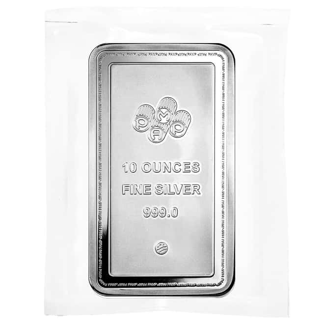 10 oz PAMP Lady of Justice Silver Bar .999 Fine