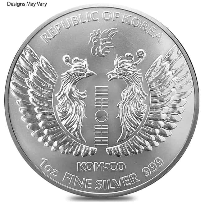 South Korea 1 oz Silver Phoenix Medal BU (Random Year)