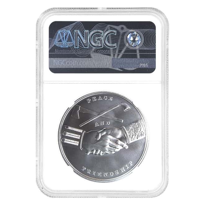 U.S. Mint 1 oz Thomas Jefferson Presidential Silver Medal NGC MS 70