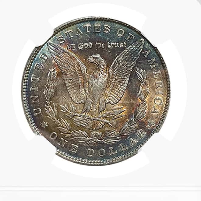 1884 Morgan Silver Dollar $1 NGC AU 55 (Toned)