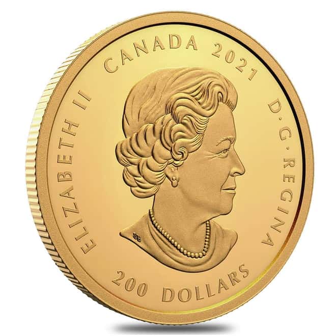 2021 Canada 1 oz Proof Gold Forevermark Black Label Oval Diamond Coin .99999 Fine (w/Box & COA)